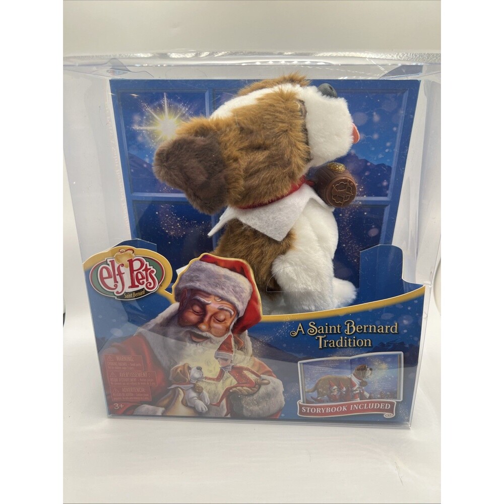 Elf Pets St. Bernard A Saint Bernard Tradition Plush & Book Elf On The Shelf New